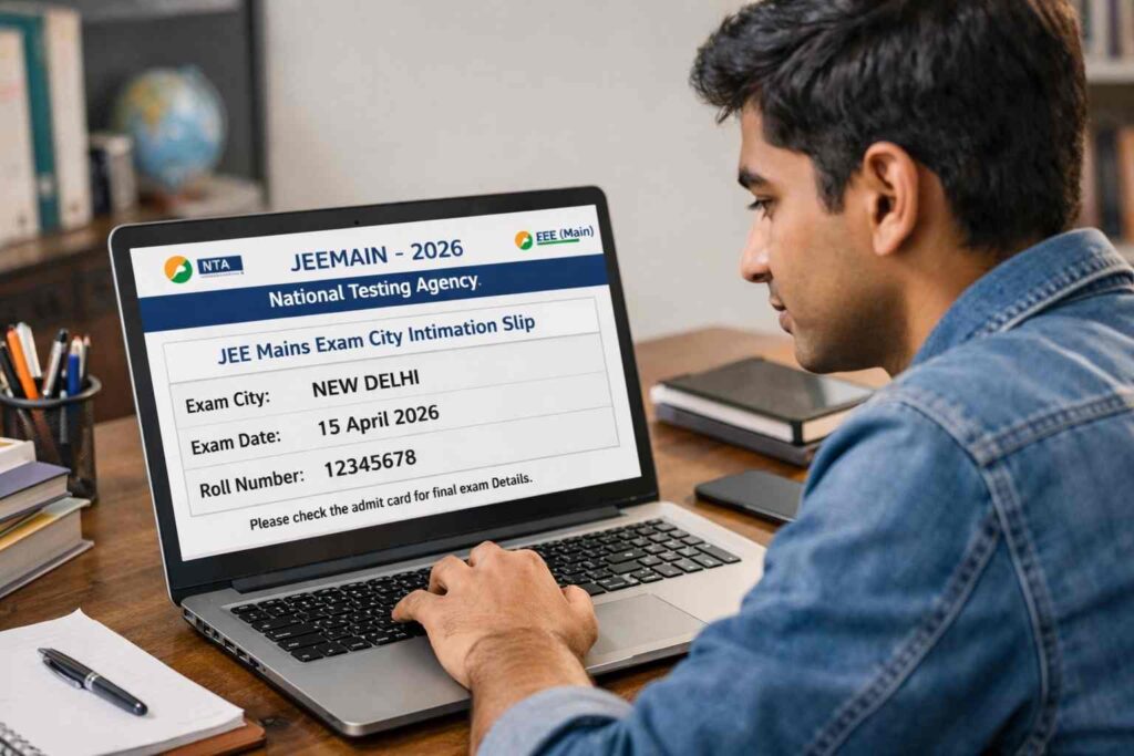 jee mains exam city intimation slip