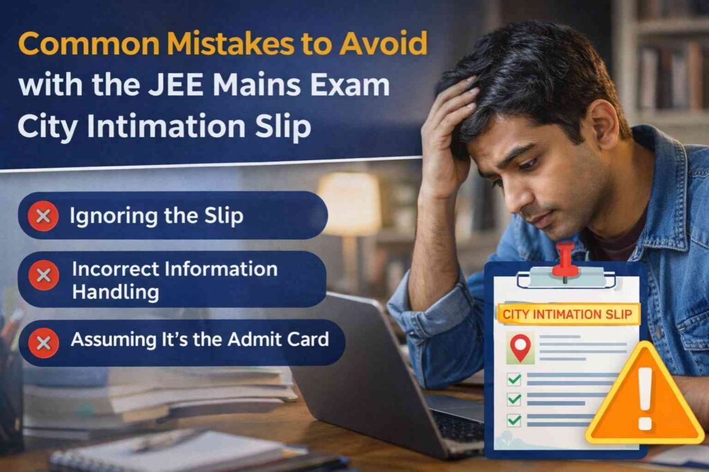 jee mains exam city intimation slip